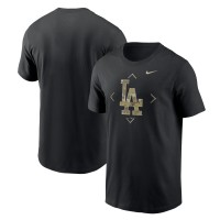 Los Angeles Dodgers Nike Black Camo Logo T-Shirt