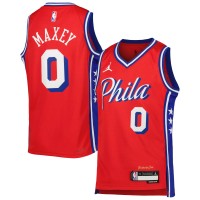 Подростковая Philadelphia 76ers Tyrese Maxey Jordan Brand Red Swingman Jersey - Statement Edition