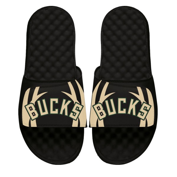 Шлепки Milwaukee Bucks ISlide Statement - Black