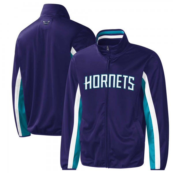 Кофта на молнии Charlotte Hornets G-III Sports by Carl Banks Contender Wordmark Full-Zip Track - Purple