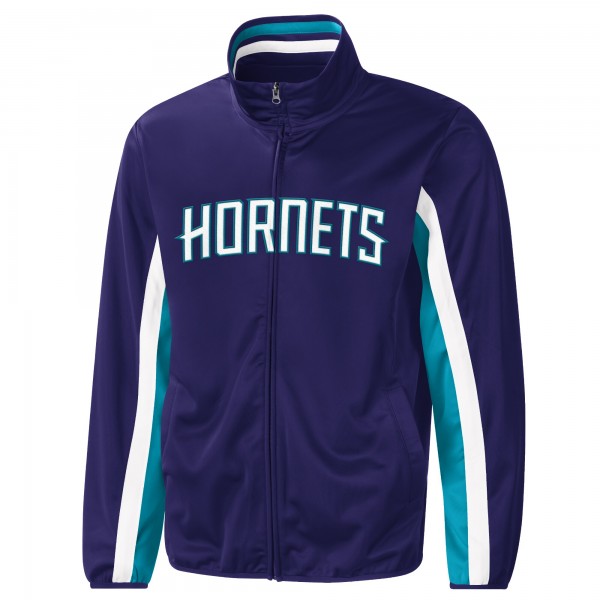 Кофта на молнии Charlotte Hornets G-III Sports by Carl Banks Contender Wordmark Full-Zip Track - Purple