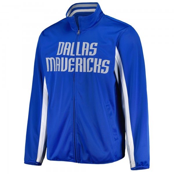 Кофта на молнии Dallas Mavericks G-III Sports by Carl Banks Contender Wordmark Full-Zip Track - Blue