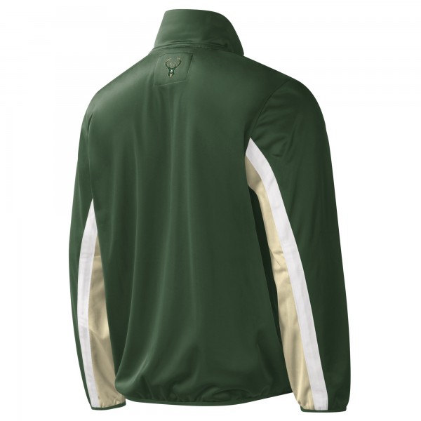 Кофта на молнии Milwaukee Bucks G-III Sports by Carl Banks Contender Wordmark Full-Zip Track - Hunter Green