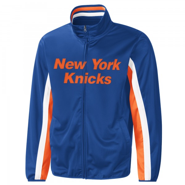 Кофта на молнии New York Knicks G-III Sports by Carl Banks Contender Wordmark Full-Zip Track - Blue