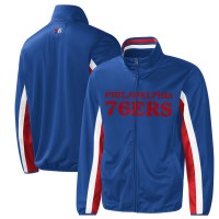 Кофта на молнии Philadelphia 76ers G-III Sports by Carl Banks Contender Wordmark Full-Zip Track - Royal