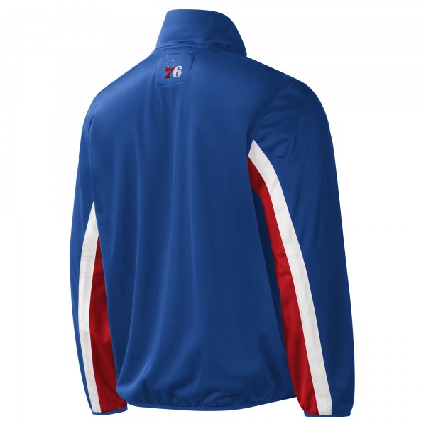 Кофта на молнии Philadelphia 76ers G-III Sports by Carl Banks Contender Wordmark Full-Zip Track - Royal