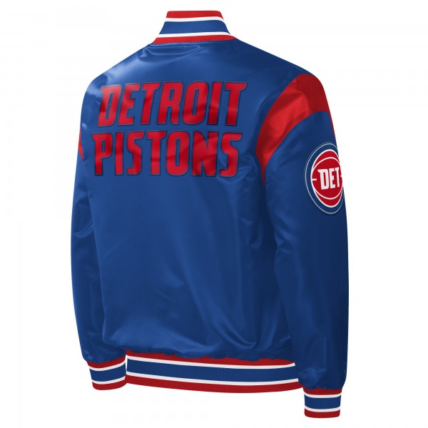 Куртка на кнопках Detroit Pistons Starter Force Play Satin Varsity - Blue