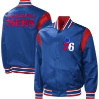 Куртка на кнопках Philadelphia 76ers Starter Force Play Satin Varsity - Royal