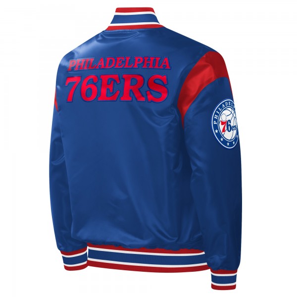 Куртка на кнопках Philadelphia 76ers Starter Force Play Satin Varsity - Royal