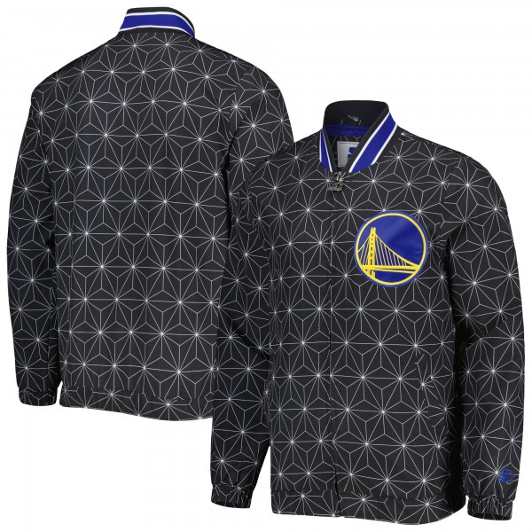 Куртка на молнии Golden State Warriors Starter In-Field Play Fashion Satin Varsity - Black