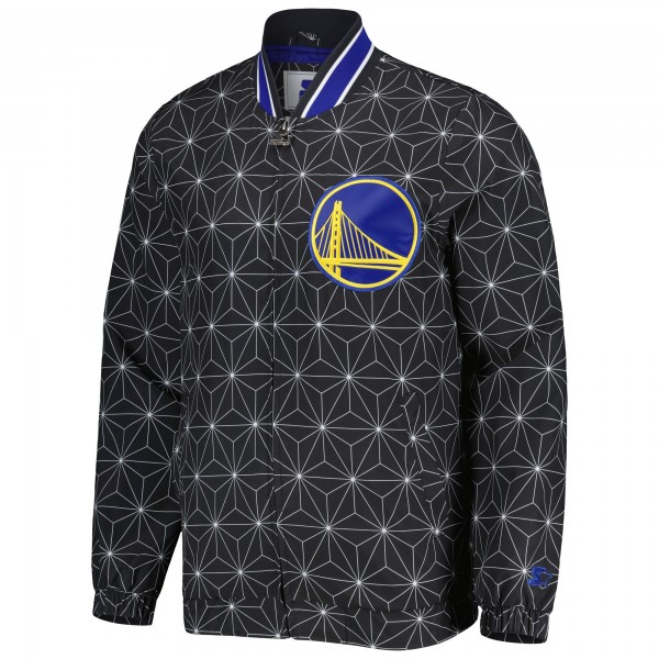Куртка на молнии Golden State Warriors Starter In-Field Play Fashion Satin Varsity - Black