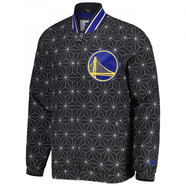 Куртка на молнии Golden State Warriors Starter In-Field Play Fashion Satin Varsity - Black