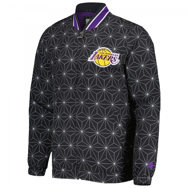 Куртка на молнии Los Angeles Lakers Starter In-Field Play Fashion Satin Varsity - Black