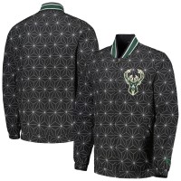Куртка на молнии Milwaukee Bucks Starter In-Field Play Fashion Satin Varsity - Black