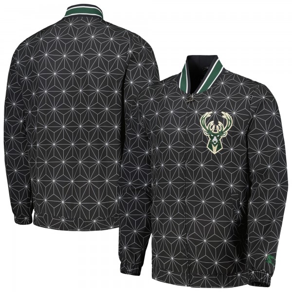 Куртка на молнии Milwaukee Bucks Starter In-Field Play Fashion Satin Varsity - Black