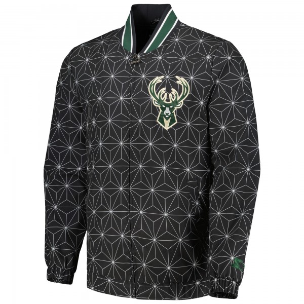 Куртка на молнии Milwaukee Bucks Starter In-Field Play Fashion Satin Varsity - Black