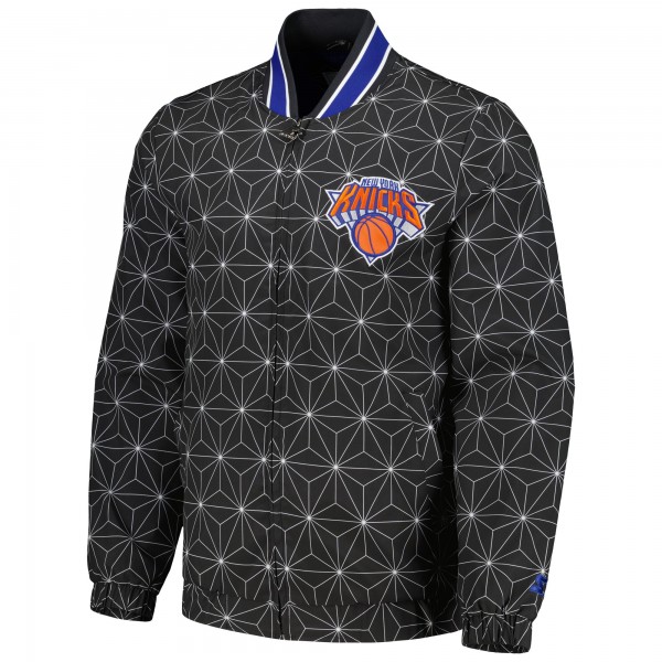 Куртка на молнии New York Knicks Starter In-Field Play Fashion Satin Varsity - Black
