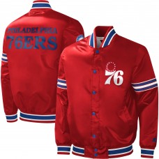 Куртка на кнопках Philadelphia 76ers Starter Slider Satin Varsity - Red