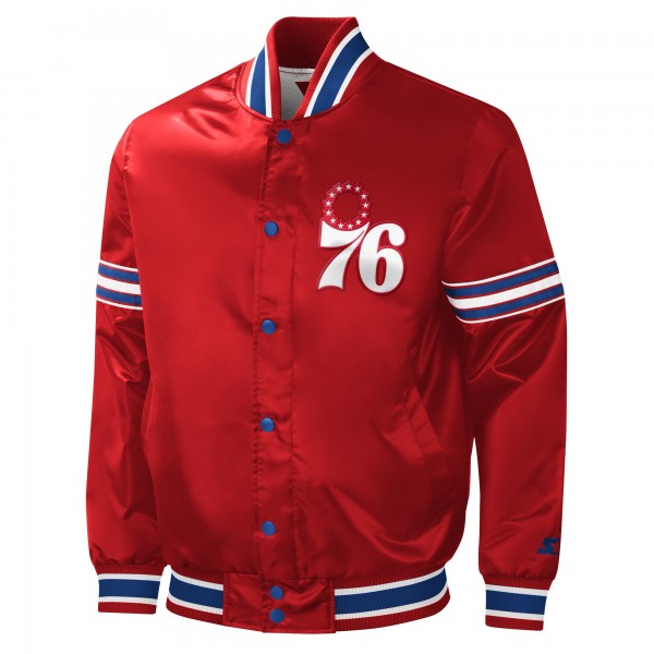 Куртка на кнопках Philadelphia 76ers Starter Slider Satin Varsity - Red