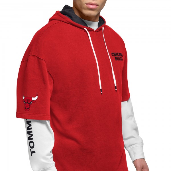 Футболка Chicago Bulls Tommy Jeans Red/White Matthew 2-In-1 & Hoodie Combo Set