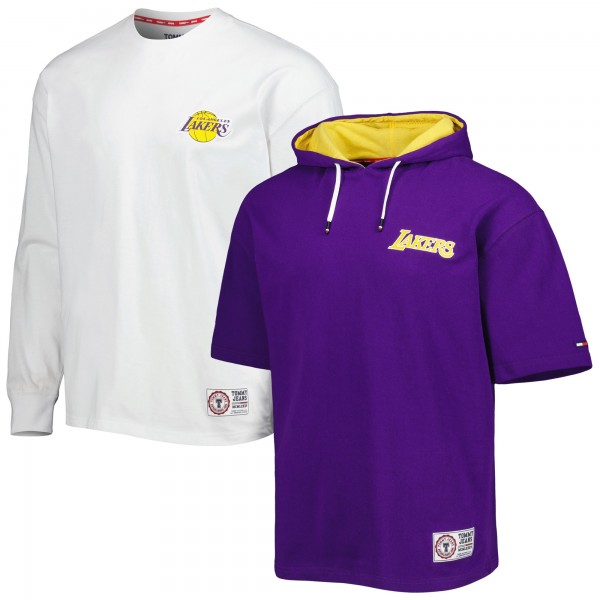 Футболка с капюшоном и толстовка Los Angeles Lakers Tommy Jeans Matthew 2 In 1 - Purple/White