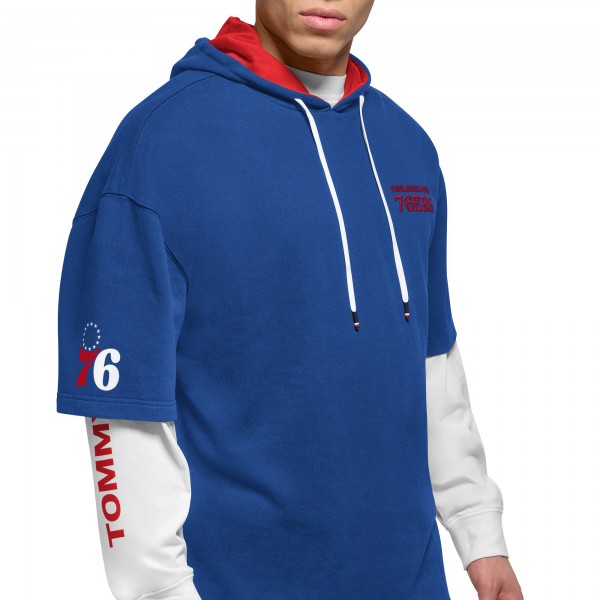 Футболка с капюшоном и толстовка Philadelphia 76ers Tommy Jeans Matthew 2-In-1 - Royal/White
