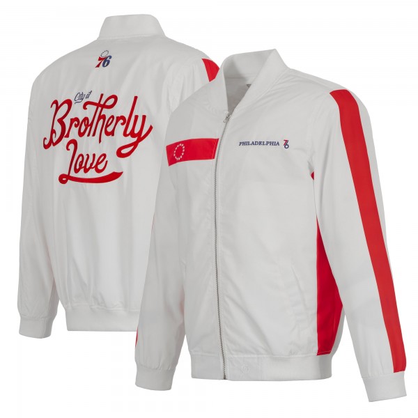 Бомбер Philadelphia 76ers JH Design 2022/23 City Edition Full-Zip Nylon - White