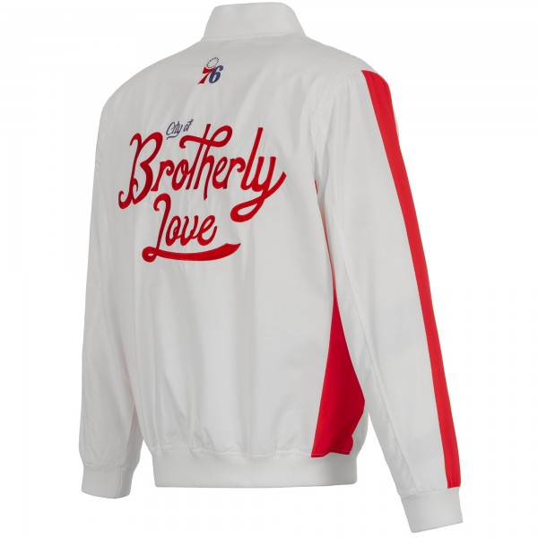 Бомбер Philadelphia 76ers JH Design 2022/23 City Edition Full-Zip Nylon - White