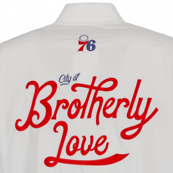 Бомбер Philadelphia 76ers JH Design 2022/23 City Edition Full-Zip Nylon - White