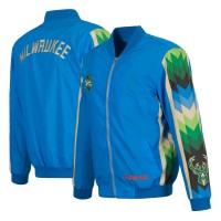 Бомбер Milwaukee Bucks JH Design 2022/23 City Edition Full-Zip Nylon - Blue