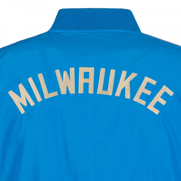 Бомбер Milwaukee Bucks JH Design 2022/23 City Edition Full-Zip Nylon - Blue