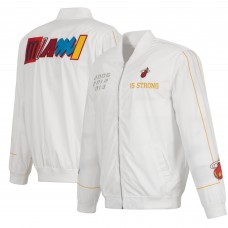 Бомбер на молнии Miami Heat JH Design White 2022/23 City Edition Nylon