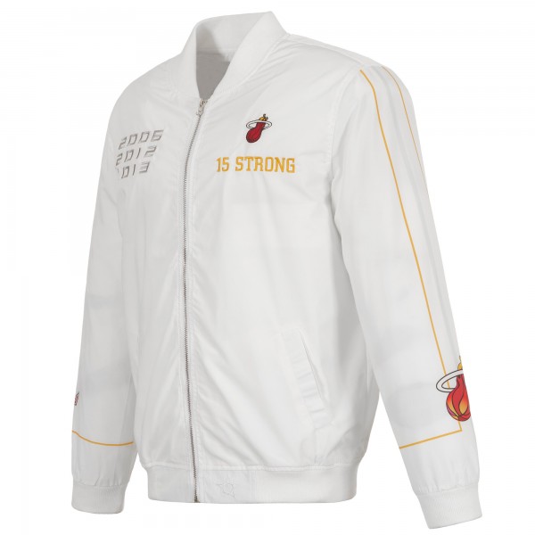 Бомбер на молнии Miami Heat JH Design White 2022/23 City Edition Nylon