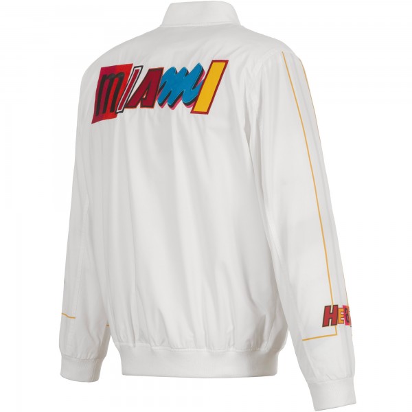 Бомбер на молнии Miami Heat JH Design White 2022/23 City Edition Nylon
