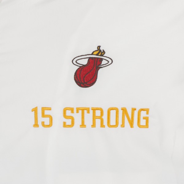Бомбер на молнии Miami Heat JH Design White 2022/23 City Edition Nylon