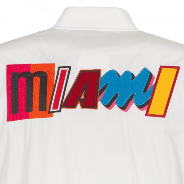 Бомбер на молнии Miami Heat JH Design White 2022/23 City Edition Nylon