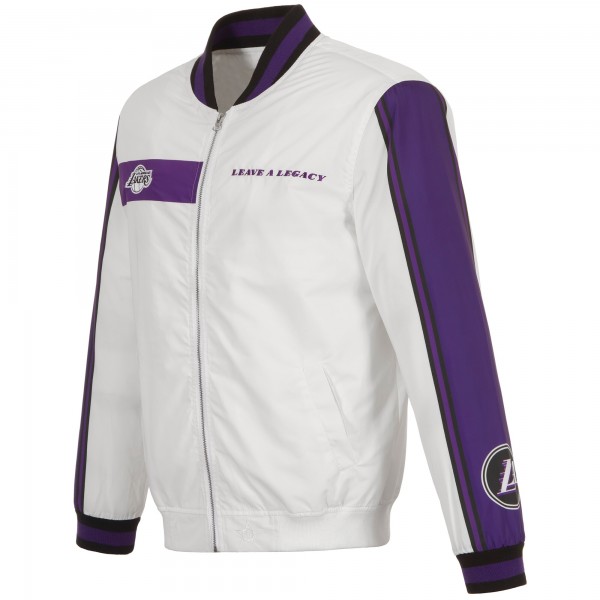 Бомбер Los Angeles Lakers JH Design 2022/23 City Edition Full-Zip Nylon - White