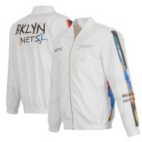 Бомбер Brooklyn Nets JH Design 2022/23 City Edition Full-Zip Nylon - White