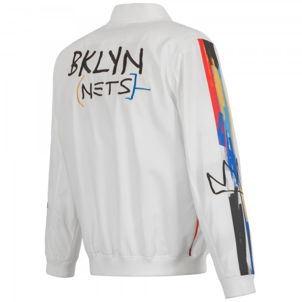 Бомбер Brooklyn Nets JH Design 2022/23 City Edition Full-Zip Nylon - White