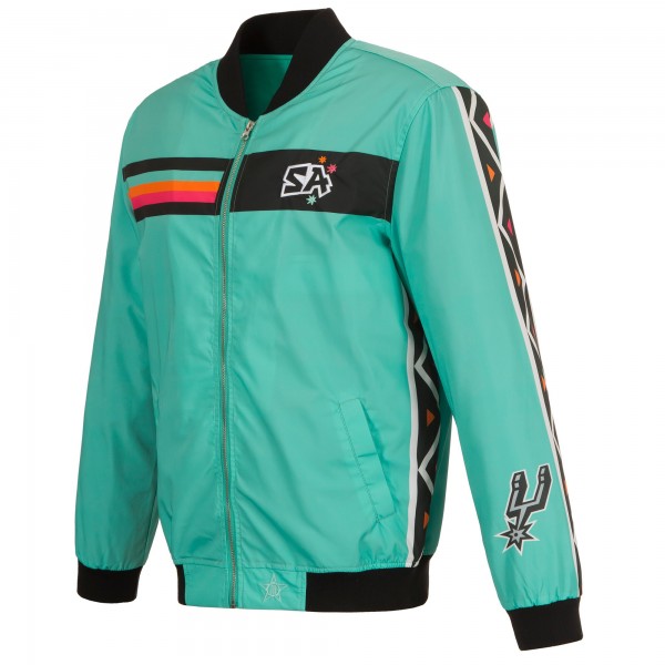 Бомбер на молнии San Antonio Spurs JH Design 2022/23 City Edition Nylon - Turquoise