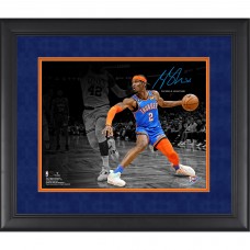 Shai Gilgeous-Alexander Oklahoma City Thunder Facsimile Signature Framed 11 x 14 Spotlight in Icon Edition Jersey Photograph