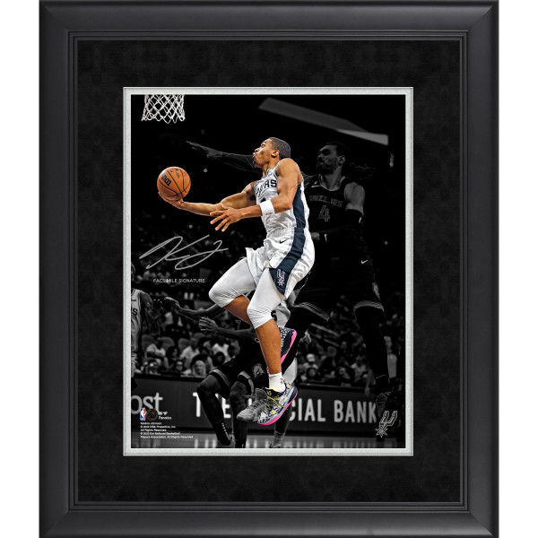 Фото Keldon Johnson San Antonio Spurs Facsimile Signature Fanatics Authentic Framed 11 x 14 Spotlight