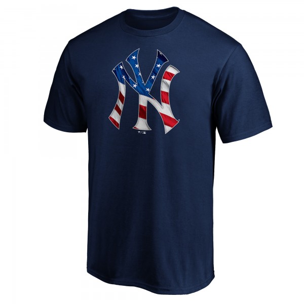 New York Yankees Navy Team Banner Wave T-Shirt