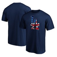 Los Angeles Dodgers Navy Team Banner Wave T-Shirt