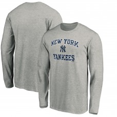 New York Yankees Heather Gray Team Heart & Soul Long Sleeve T-Shirt