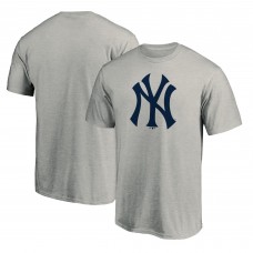 New York Yankees Heather Gray Team Official Logo T-Shirt