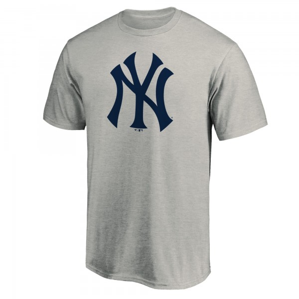 New York Yankees Heather Gray Team Official Logo T-Shirt
