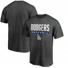 Los Angeles Dodgers Charcoal Team Win Stripe T-Shirt