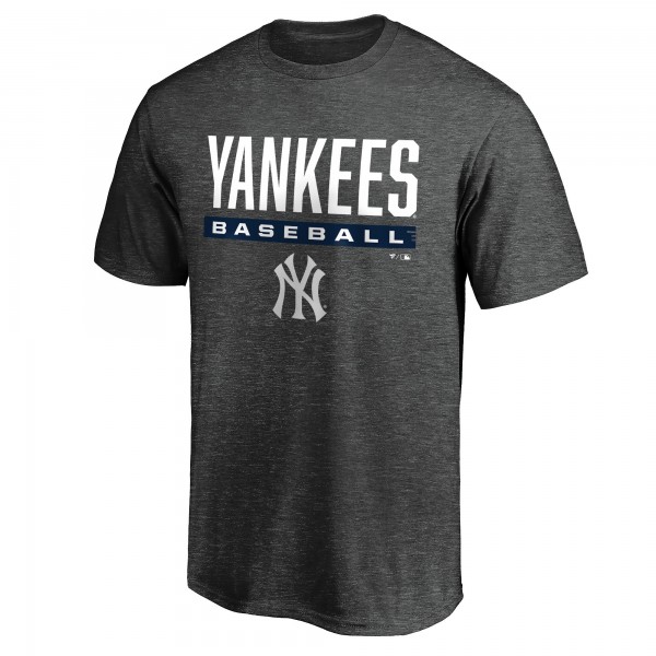 New York Yankees Charcoal Team Win Stripe T-Shirt