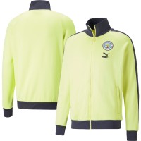 Кофта на молнии Manchester City Puma ftblHeritage T7 Raglan Full-Zip Track - Yellow